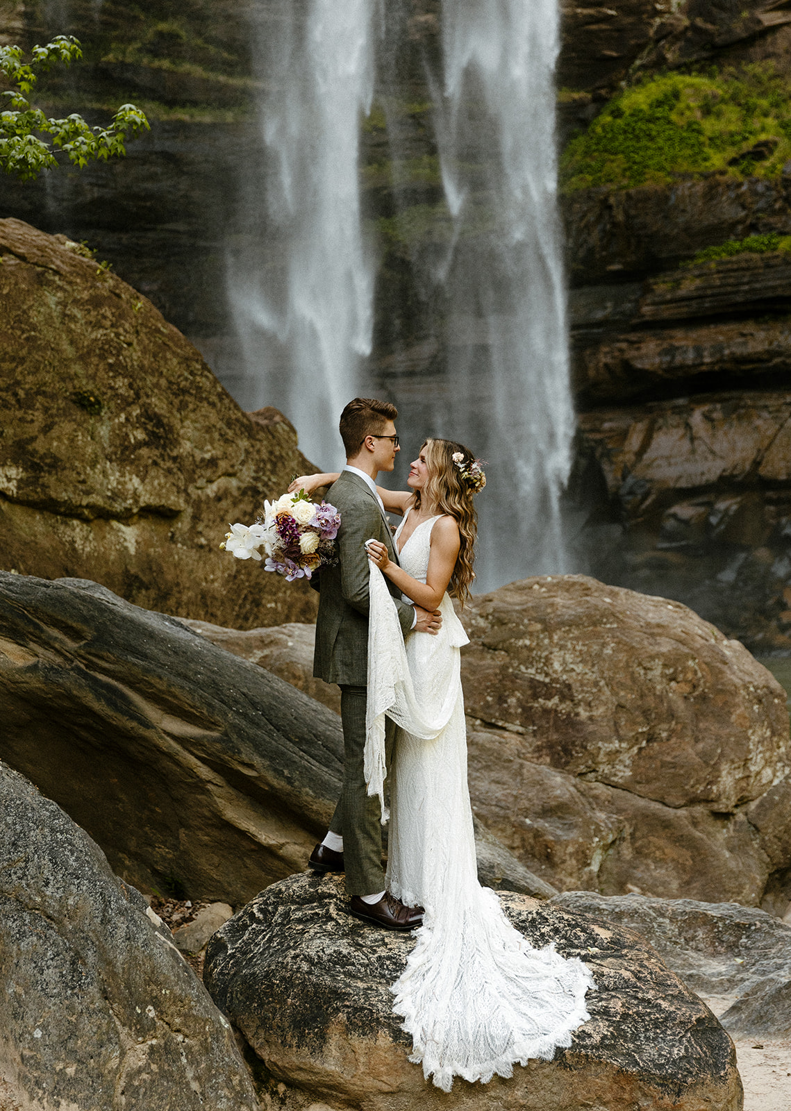 Intimate Waterfall Wedding