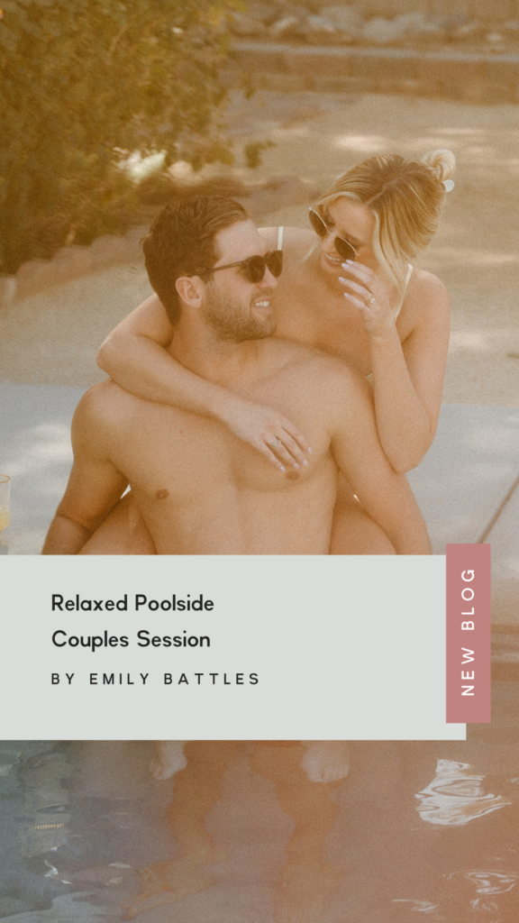 relaxed poolside couples session